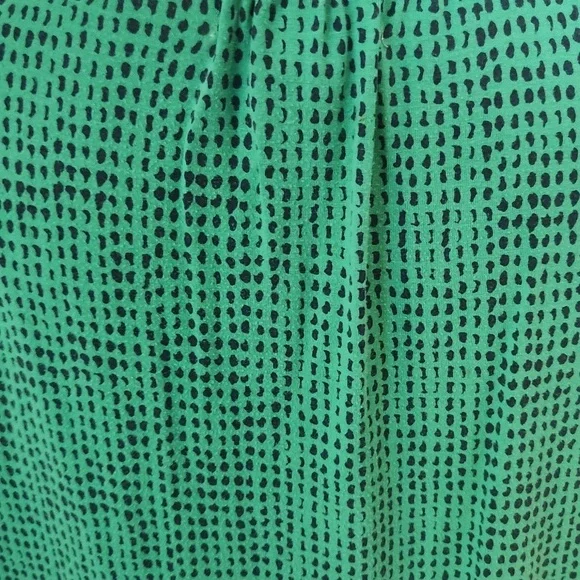 Liz Claiborne Petite Quarter Button Down Polka Dot High-low Hem Flowy Blouse Art - Picture 5 of 9